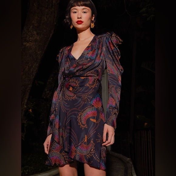 NWT Farm Rio Sequin Toucan Mini Dress - Picture 1 of 16